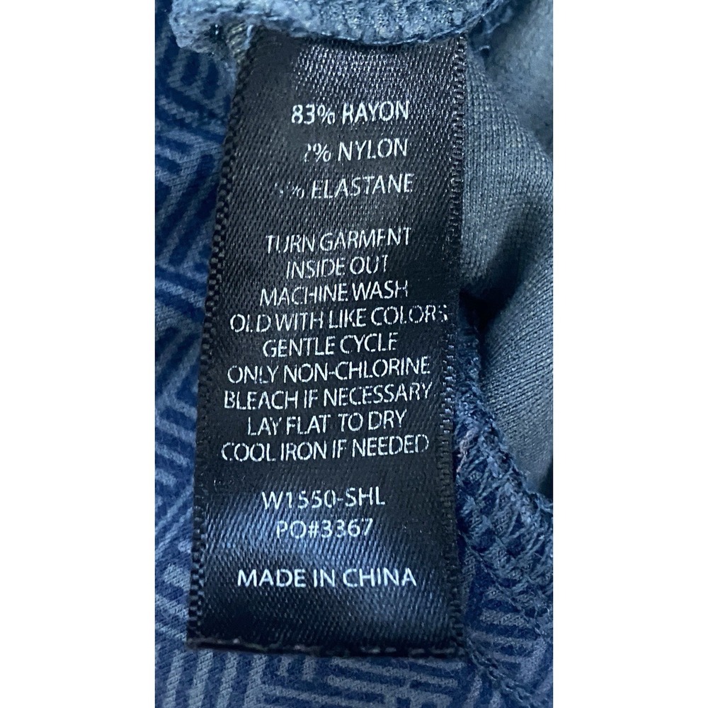 Betabrand Yoga Dress Pants Size‎ Large Two Pocket Blue Herringbone Athleisure - Picture 10 of 10